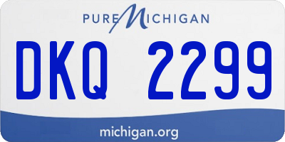 MI license plate DKQ2299