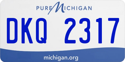 MI license plate DKQ2317