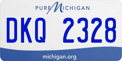 MI license plate DKQ2328