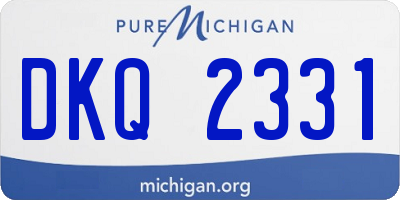 MI license plate DKQ2331