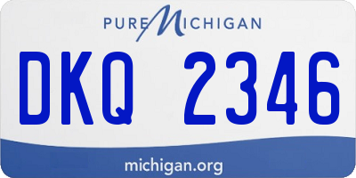 MI license plate DKQ2346