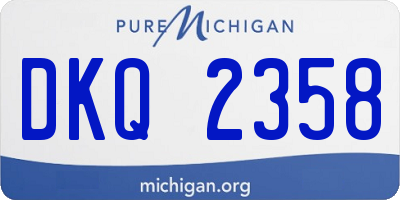 MI license plate DKQ2358