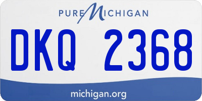 MI license plate DKQ2368