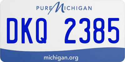 MI license plate DKQ2385