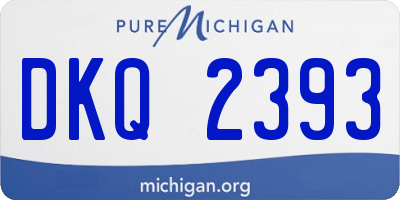 MI license plate DKQ2393