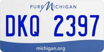 MI license plate DKQ2397