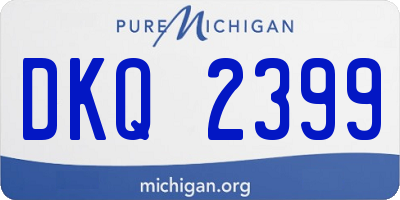 MI license plate DKQ2399