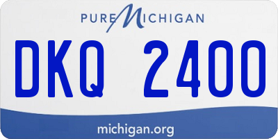 MI license plate DKQ2400
