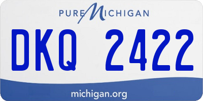 MI license plate DKQ2422