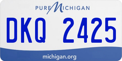 MI license plate DKQ2425