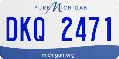 MI license plate DKQ2471