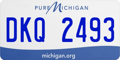 MI license plate DKQ2493