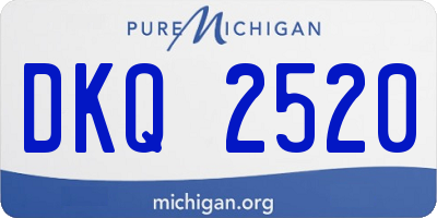 MI license plate DKQ2520