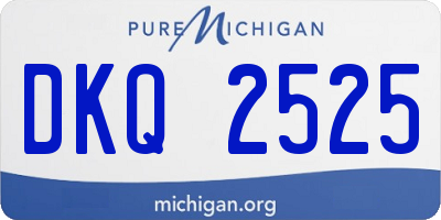 MI license plate DKQ2525