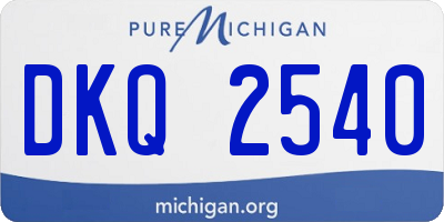 MI license plate DKQ2540