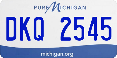 MI license plate DKQ2545