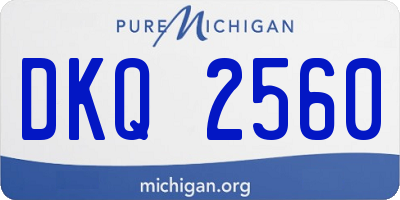 MI license plate DKQ2560