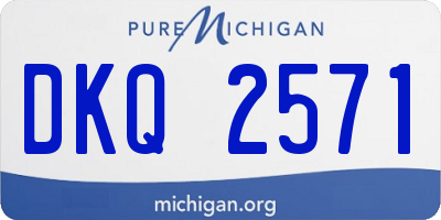 MI license plate DKQ2571