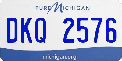 MI license plate DKQ2576
