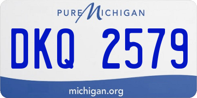 MI license plate DKQ2579
