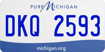 MI license plate DKQ2593