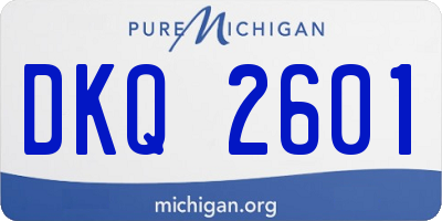 MI license plate DKQ2601