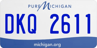 MI license plate DKQ2611