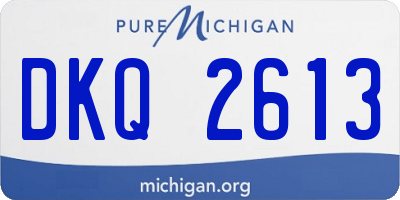 MI license plate DKQ2613