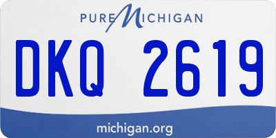 MI license plate DKQ2619