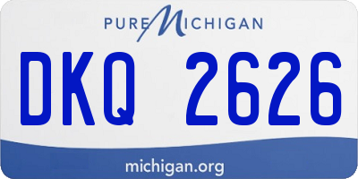 MI license plate DKQ2626
