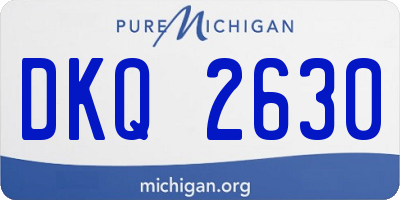 MI license plate DKQ2630