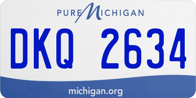 MI license plate DKQ2634