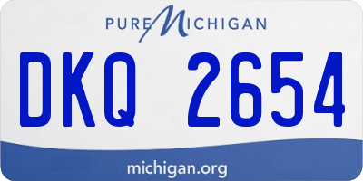 MI license plate DKQ2654