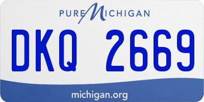 MI license plate DKQ2669
