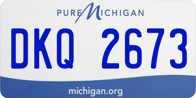 MI license plate DKQ2673