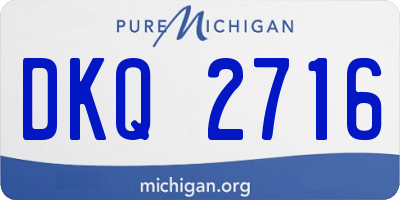 MI license plate DKQ2716