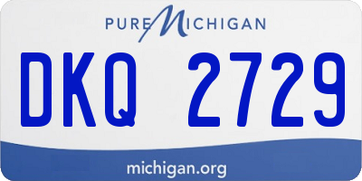 MI license plate DKQ2729