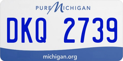 MI license plate DKQ2739
