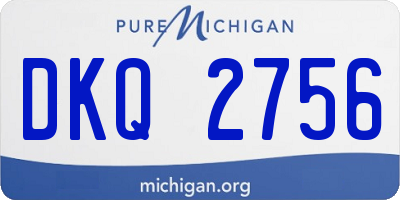 MI license plate DKQ2756