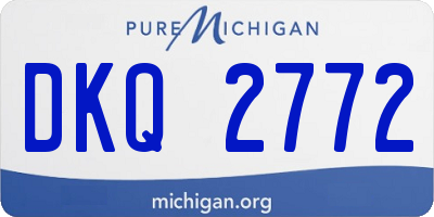 MI license plate DKQ2772