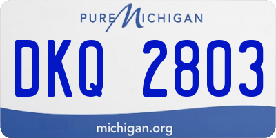 MI license plate DKQ2803