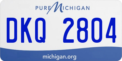 MI license plate DKQ2804