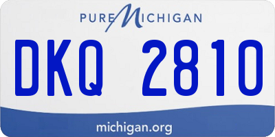 MI license plate DKQ2810