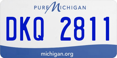 MI license plate DKQ2811