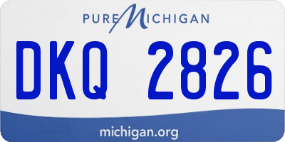 MI license plate DKQ2826