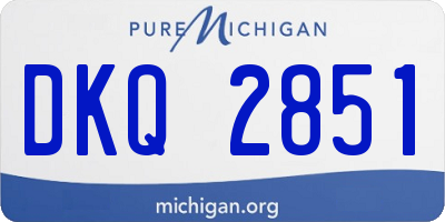 MI license plate DKQ2851