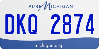 MI license plate DKQ2874
