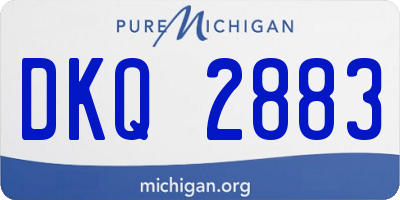 MI license plate DKQ2883