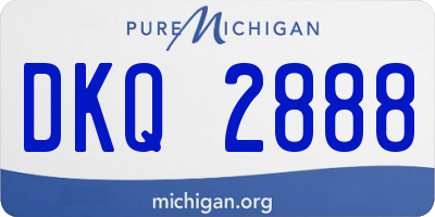 MI license plate DKQ2888