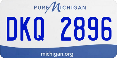 MI license plate DKQ2896